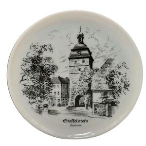 Vintage Kaiser West Germany Mini Plate Land Mark Staffelstein Stadtturm Four In